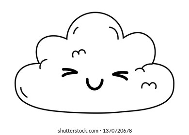 cute kawaii cloud cartoon