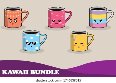Cute Kawaii Coffee Cup Illustration