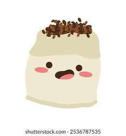 Cute Kawaii Coffee Vector - Coffee Bean