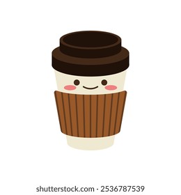 Cute Kawaii Coffee Vector - Coffee Cup