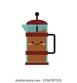 Cute Kawaii Coffee Vector - French Coffee