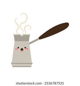 Cute Kawaii Coffee Vector - Coffee Pot Turkish