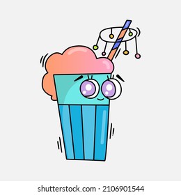 Cute Kawaii Cup Vector Illustration Cartoon Character Icon Design