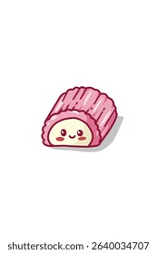 Cute kawaii delicious Japanese steam sweet food character