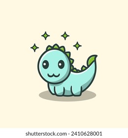 Cute kawaii Dino Modern logo