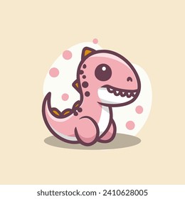 Cute kawaii Dino Modern logo