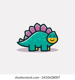 Cute kawaii Dino Modern logo