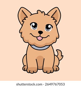 Cute Kawaii Dog Character – Cartoon Puppy Vector for Pet Lovers, Kids, and Fun Designs