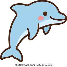 Cute Kawaii Dolphin Character