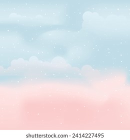 Cute kawaii dreamy fantasy sky background