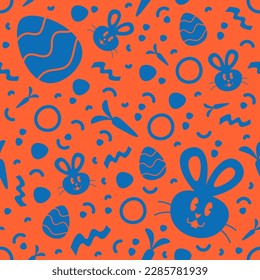 Cute And Kawaii Easter Seamless Pattern