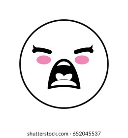 Cute kawaii emoticon