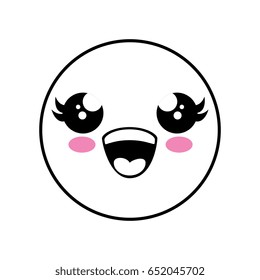 Cute kawaii emoticon