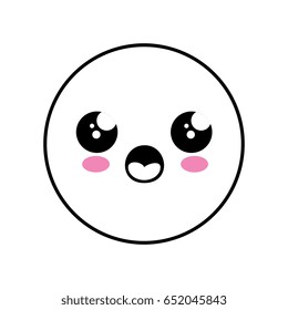 Cute kawaii emoticon