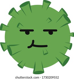 cute kawaii emoticon corona virus 