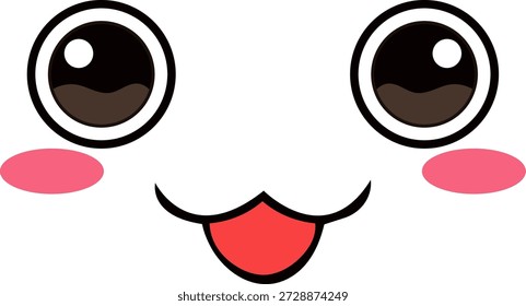 Cute Kawaii Face Expression Illustration