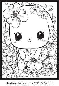 Cute Kawaii Flower Coloring Pages