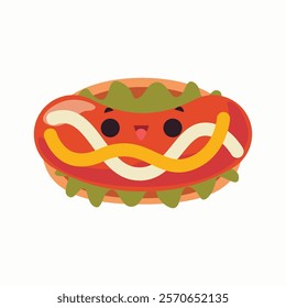 Cute Kawaii food vector illustration 