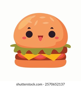 Cute Kawaii food vector illustration 