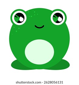 Cute kawaii frog – vector illustration
