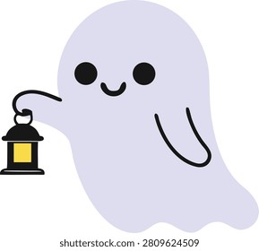 Cute Kawaii Ghost Holding