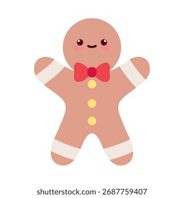 Vector de hombre de jengibre Kawaii lindo