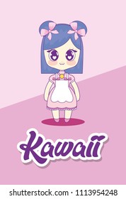 cute kawaii girl character