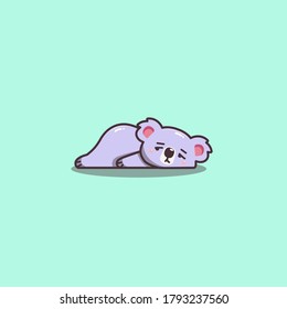Cute Kawaii Hand Drawn Lazy Bull Mascot