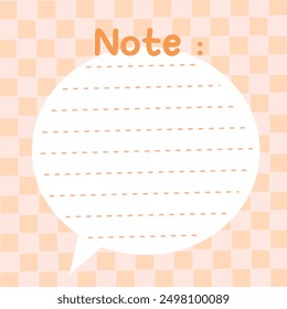 Nettes Kawaii handgezeichnete Tulpe Memo Pad, Notizblock, Papier, Vorlage Illustration. Geeignet für To-Do-Liste, Checkliste, Notiz, Haftnotiz, Planer, Schreiben, Tagebuch, Buch, Stationär, Notizblock für Aufgabenplan