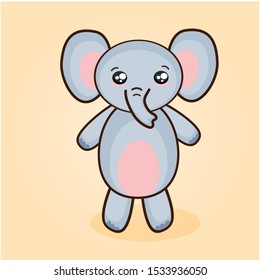 cute kawaii  happy baby sketch elephant 