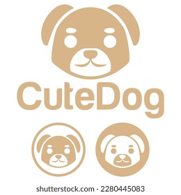 Cute Kawaii head dog puppy Mascot Cartoon Logo Design Icon Illustration Character vector art. for every category of business, company, brand like pet shop, product, label, team, badge, label