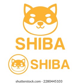 Cute Kawaii head shiba inu dog Mascot Cartoon Logo Design Icon Illustration Character vector art. for every category of business, company, brand like pet shop, product, label, team, badge, label