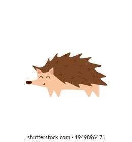Cute kawaii hedgehog icon. Clipart image isolated on white background