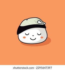 Cute kawaii ice cream chibi mascot vector cartoon style
