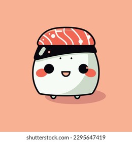 Cute kawaii ice cream chibi mascot vector cartoon style