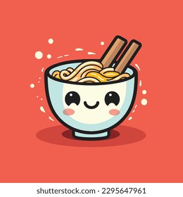 Cute kawaii ice cream chibi mascot vector cartoon style