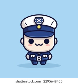 Cute kawaii ice cream chibi mascot vector cartoon style