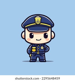Cute kawaii ice cream chibi mascot vector cartoon style