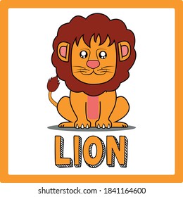 cute kawaii lion vector art