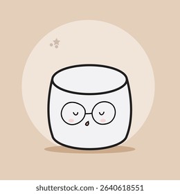 Cute Kawaii Marshmallow – Cartoon Emotion Vector