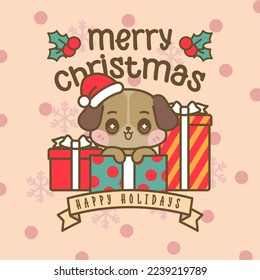 CUTE KAWAII MERRY CHRISTMAS CARD