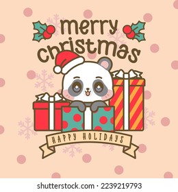 CUTE KAWAII MERRY CHRISTMAS CARD