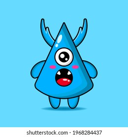cute kawaii monster illustration design mascot