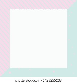 Cute kawaii pastel abstract social media poster background