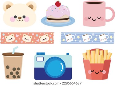 Cute Kawaii Pastel Elements Decor