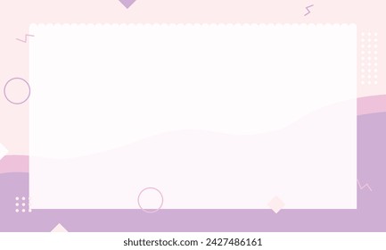 Cute kawaii pastel purple notepad poster and banner background