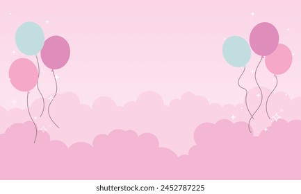 Lindo kawaii rosa cumpleaños