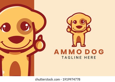 Cute Kawaii Puppy Dog Mascot Cartoon Logo Design Icon Illustration Character Hand Drawn. Suitable for every category of business, company, brand like pet store or pet shop, toys, food, and many more