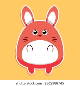 a cute kawaii rabbit animal vector illustration