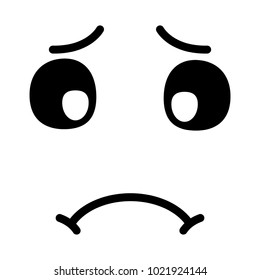 cute kawaii sad face expression cartoon